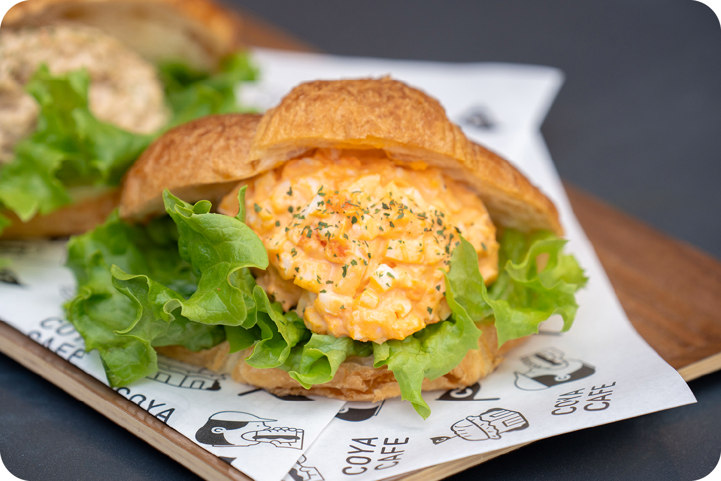 クロワッサン蘭王たまごサンド